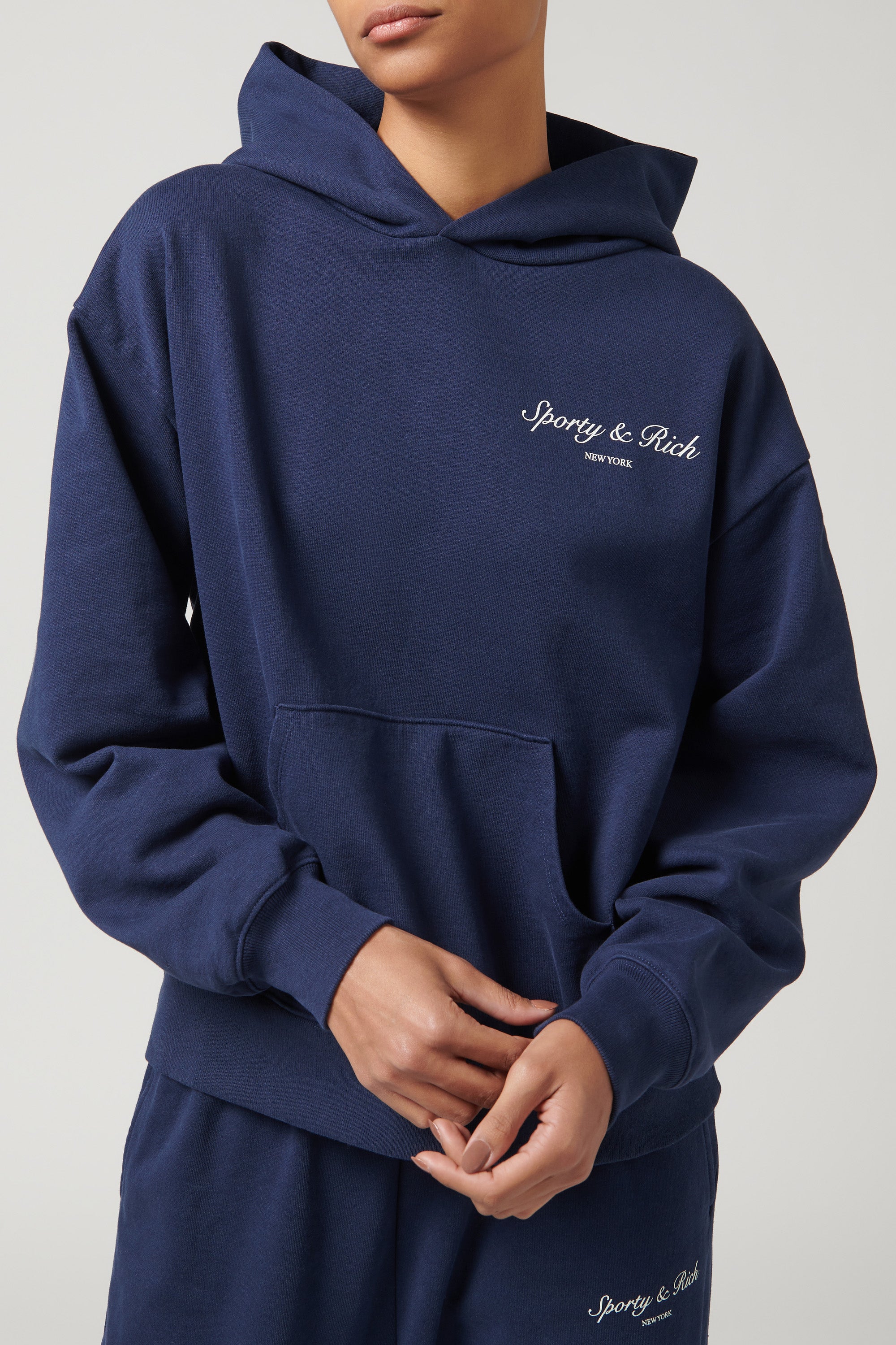 Sporty & Rich Navy Syracuse Hoodie