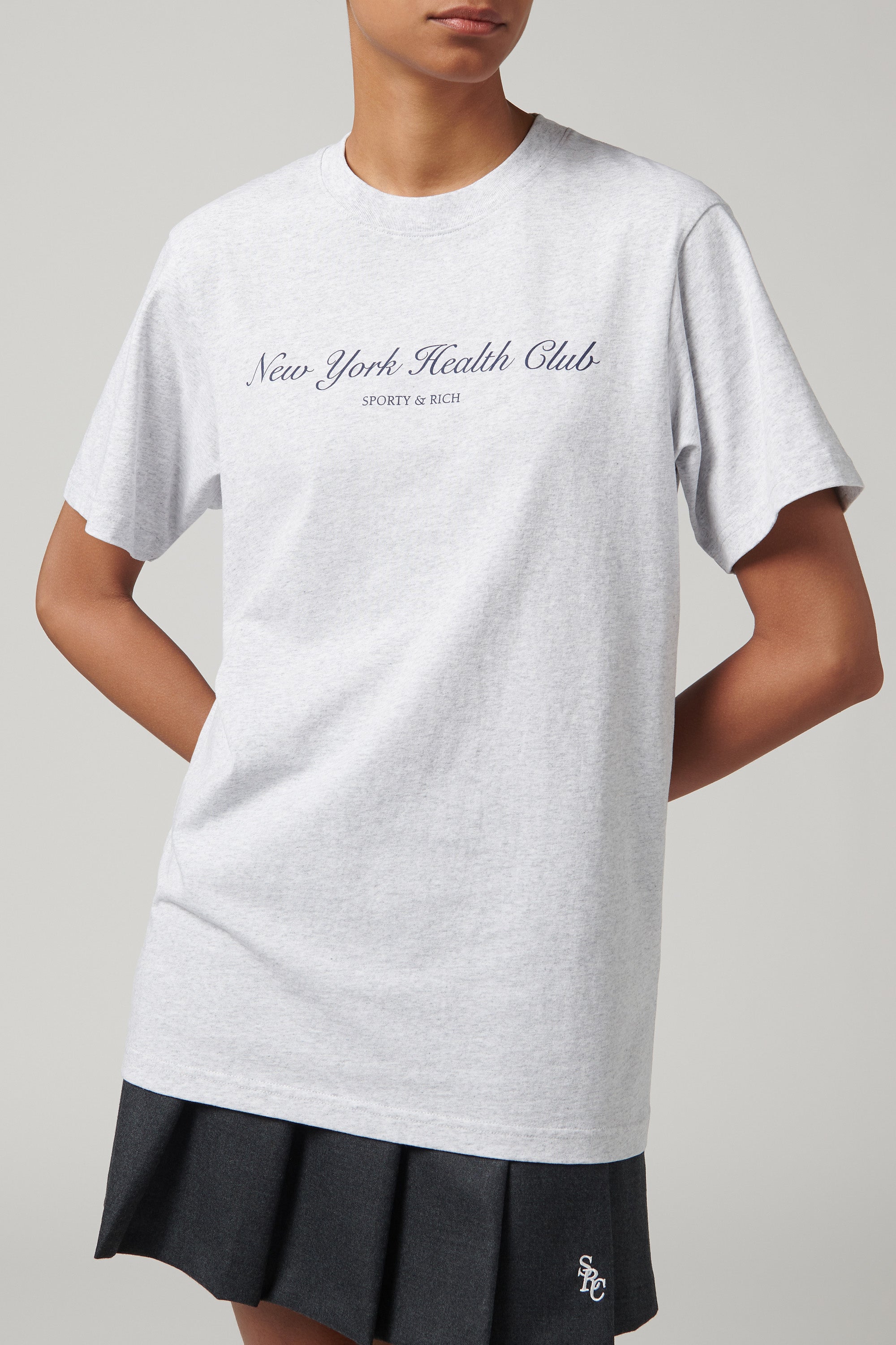 Sporty Rich Grey Ny Health Club T-Shirt