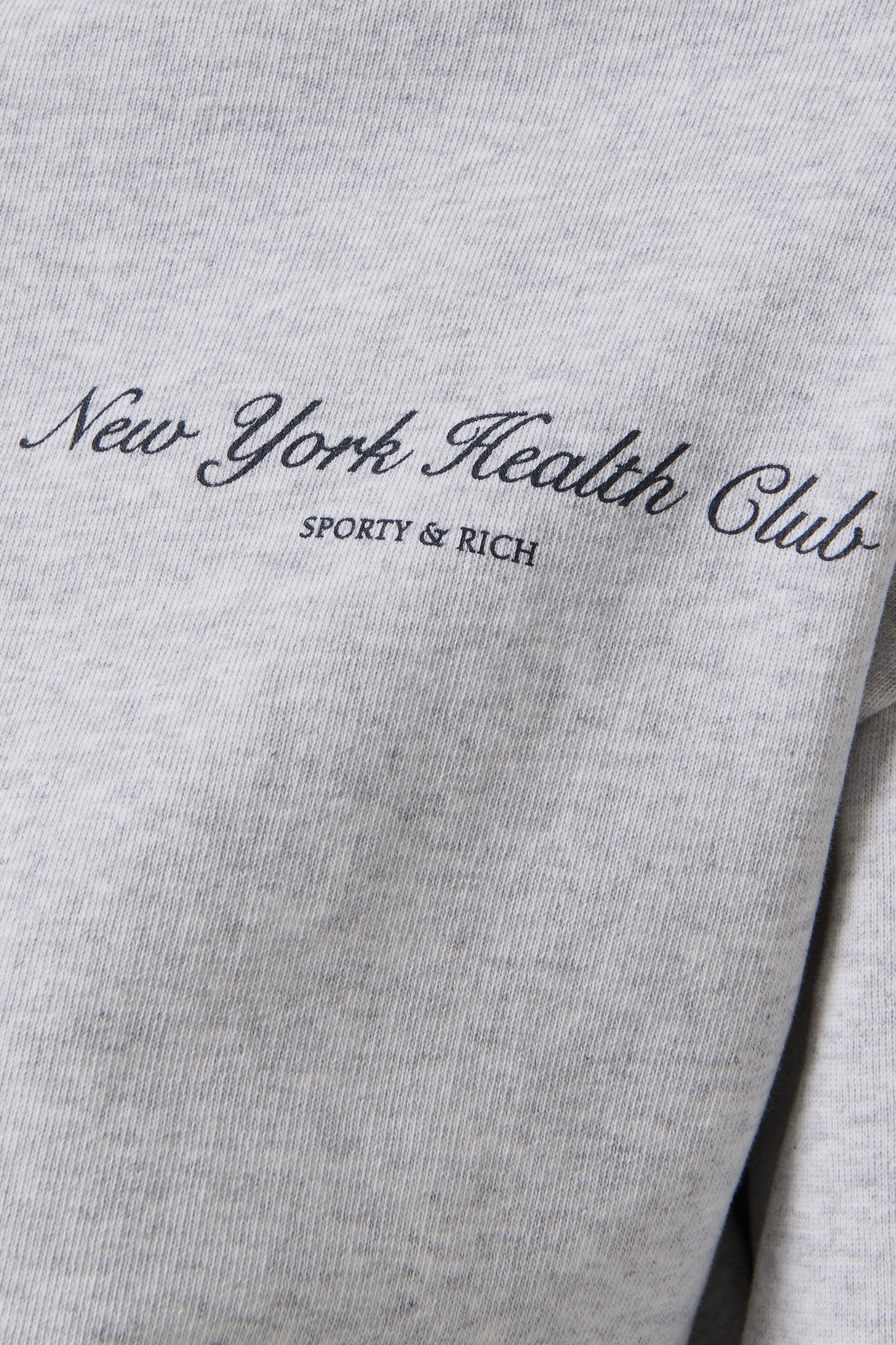 sporty & rich HEALTH パーカー Sサイズ グレー Sporty & Rich Grey Ny Health Club Cropped Zip Hoodie