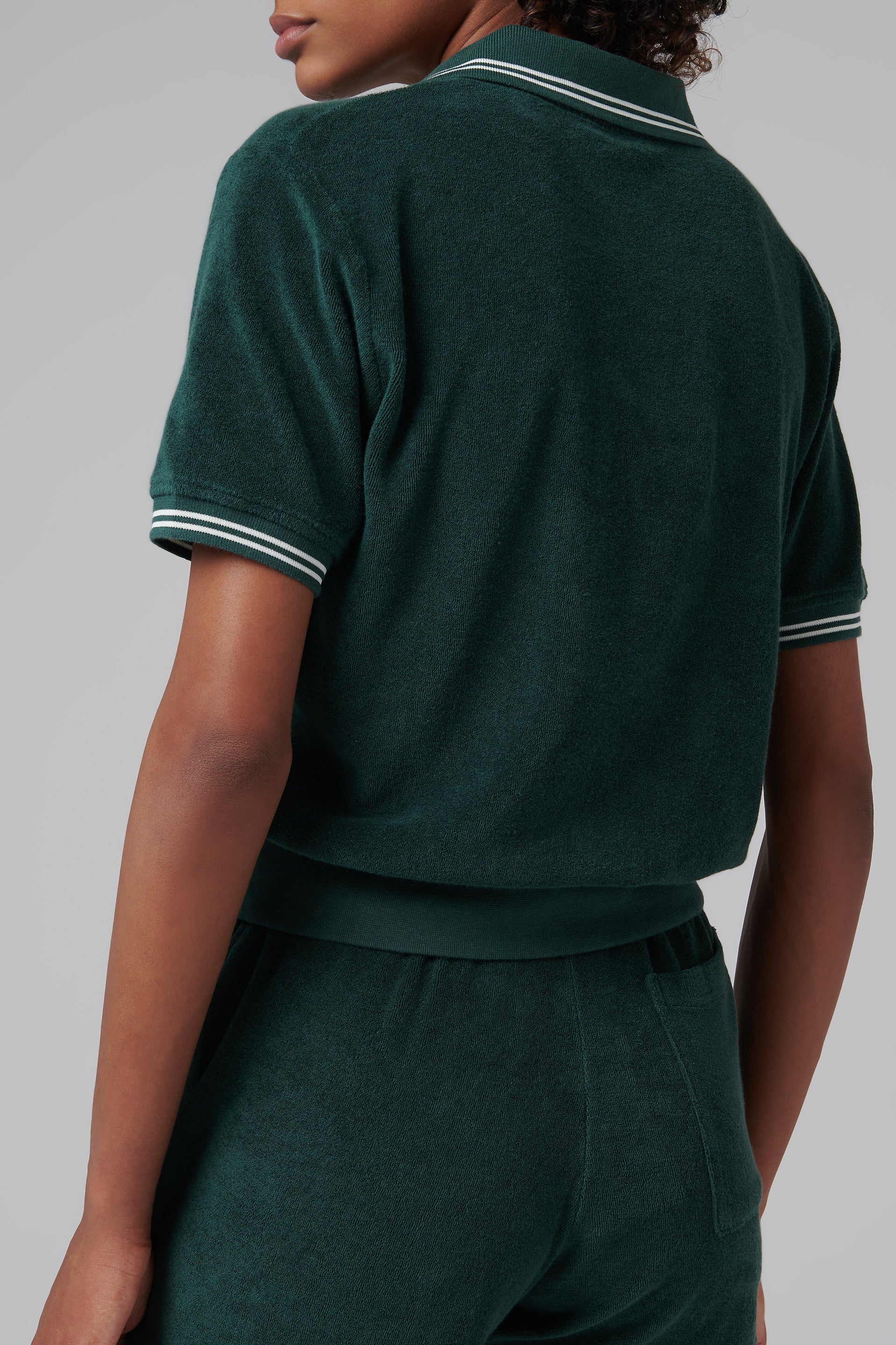Sporty & Rich Green Syracuse Terry Polo