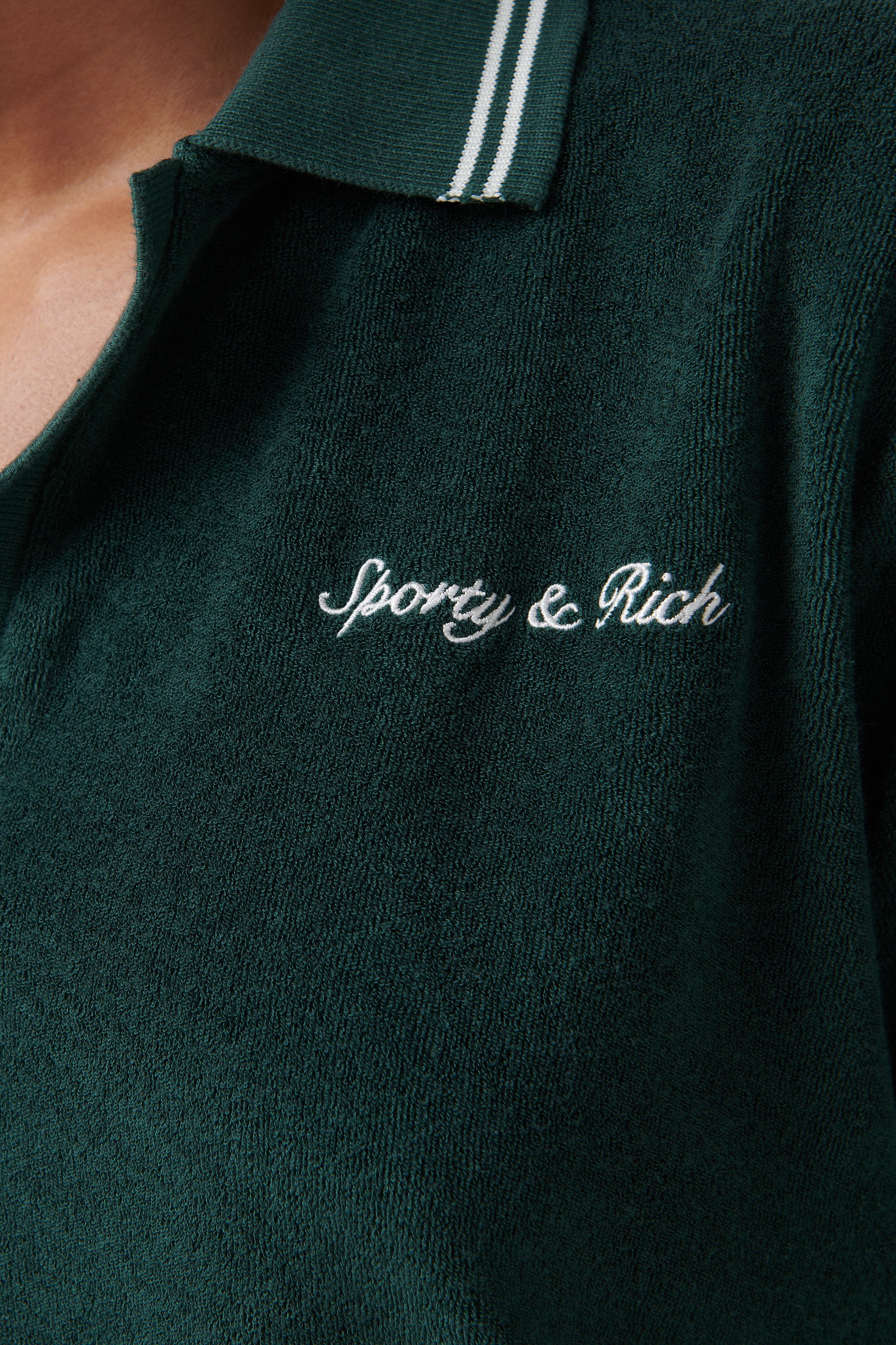 Sporty & Rich Green Syracuse Terry Polo