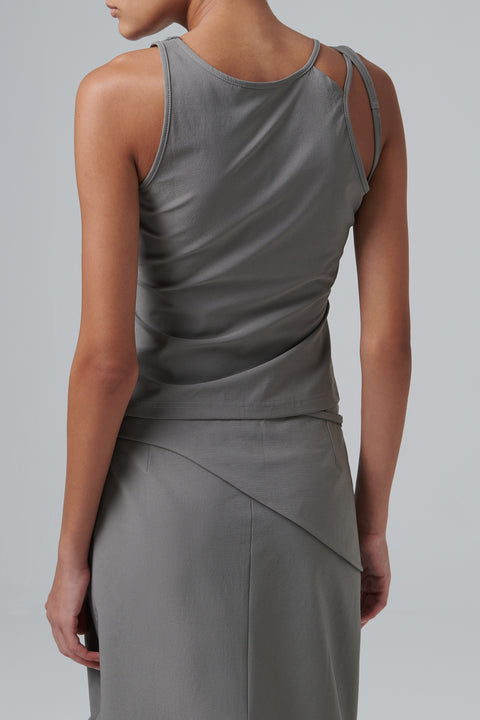 Green Drapped Carabiner Tank Top