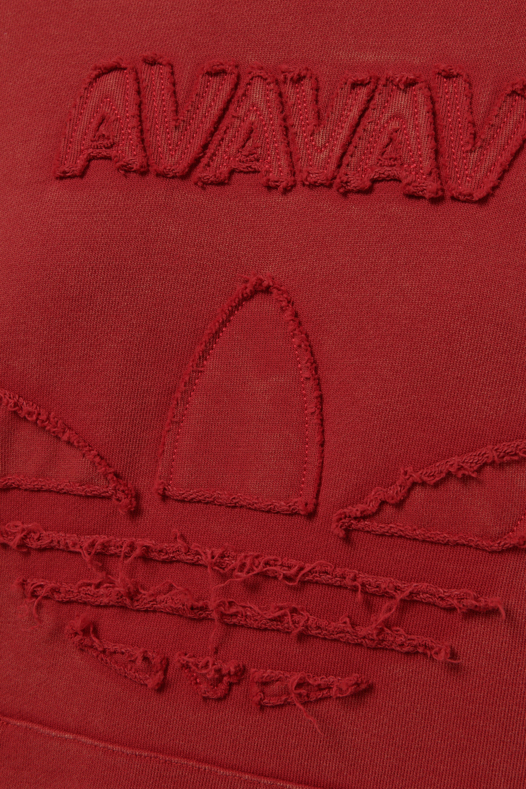 Adidas Red Oversized Shoulderless Hoodie
