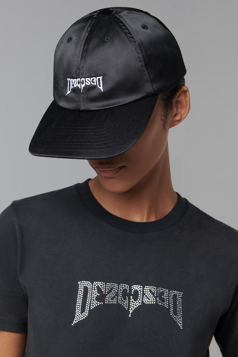 Black Embroidered Cap