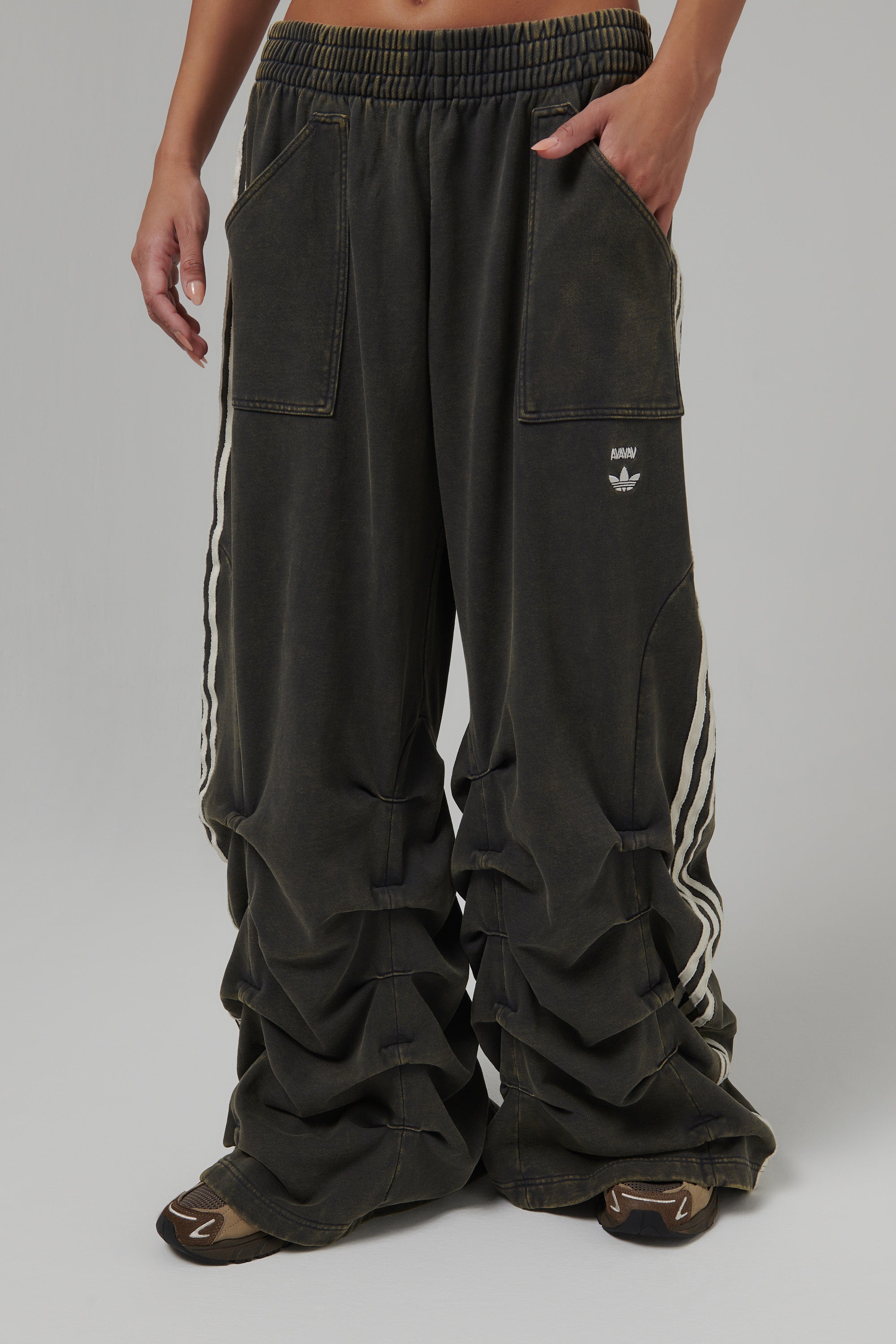 CLOTHING - adidas by Avavav Pleated Track Pants - Grey