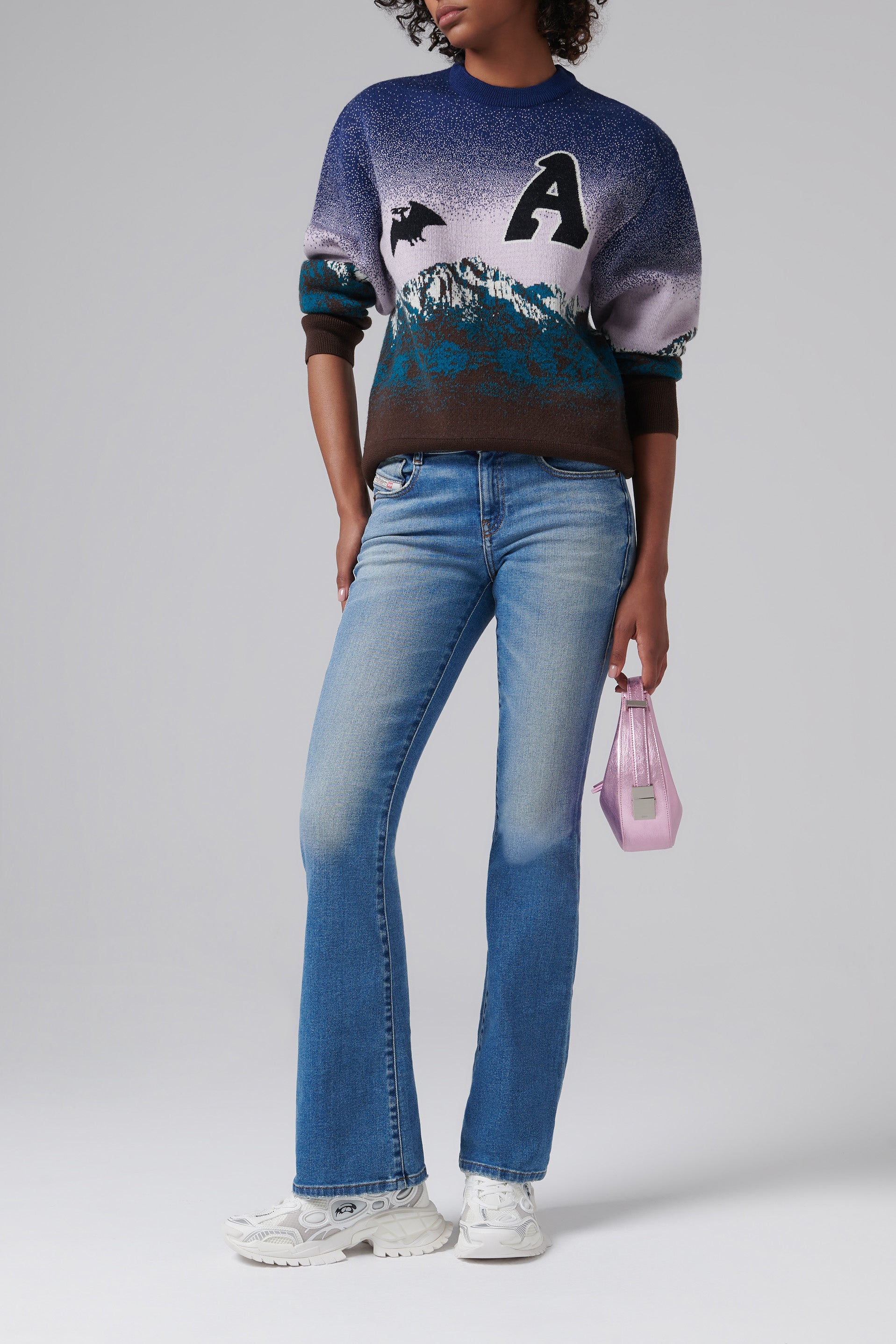 Aries Multicoloured Crewneck Knit Jumper