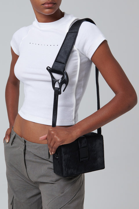 Black Pony Hair Solely Box Bag