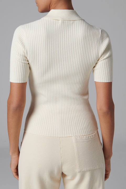 Beige SRHWC Ribbed Polo