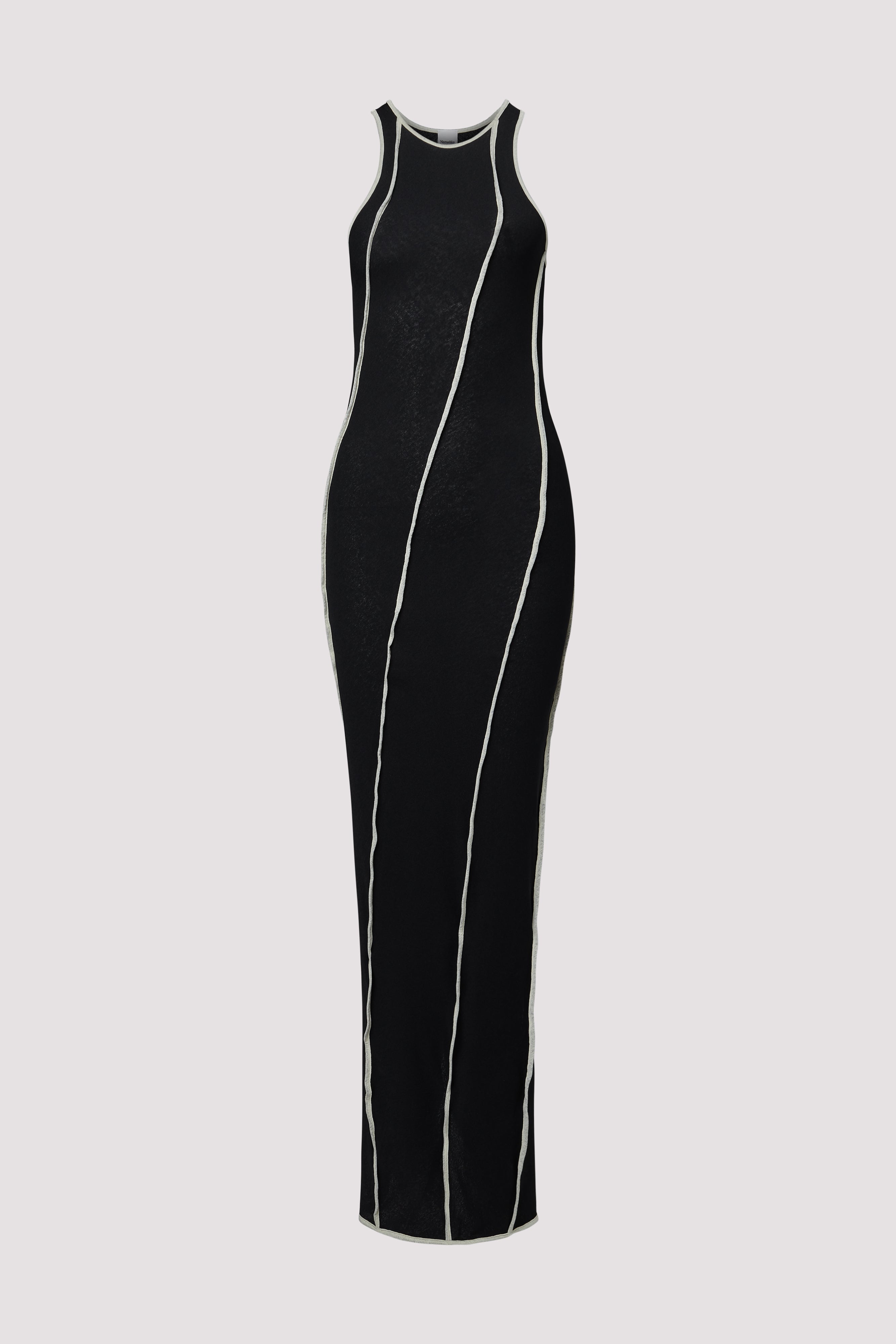Nanushka Black Patchwork Tank Midi Dress - Fabric of Society