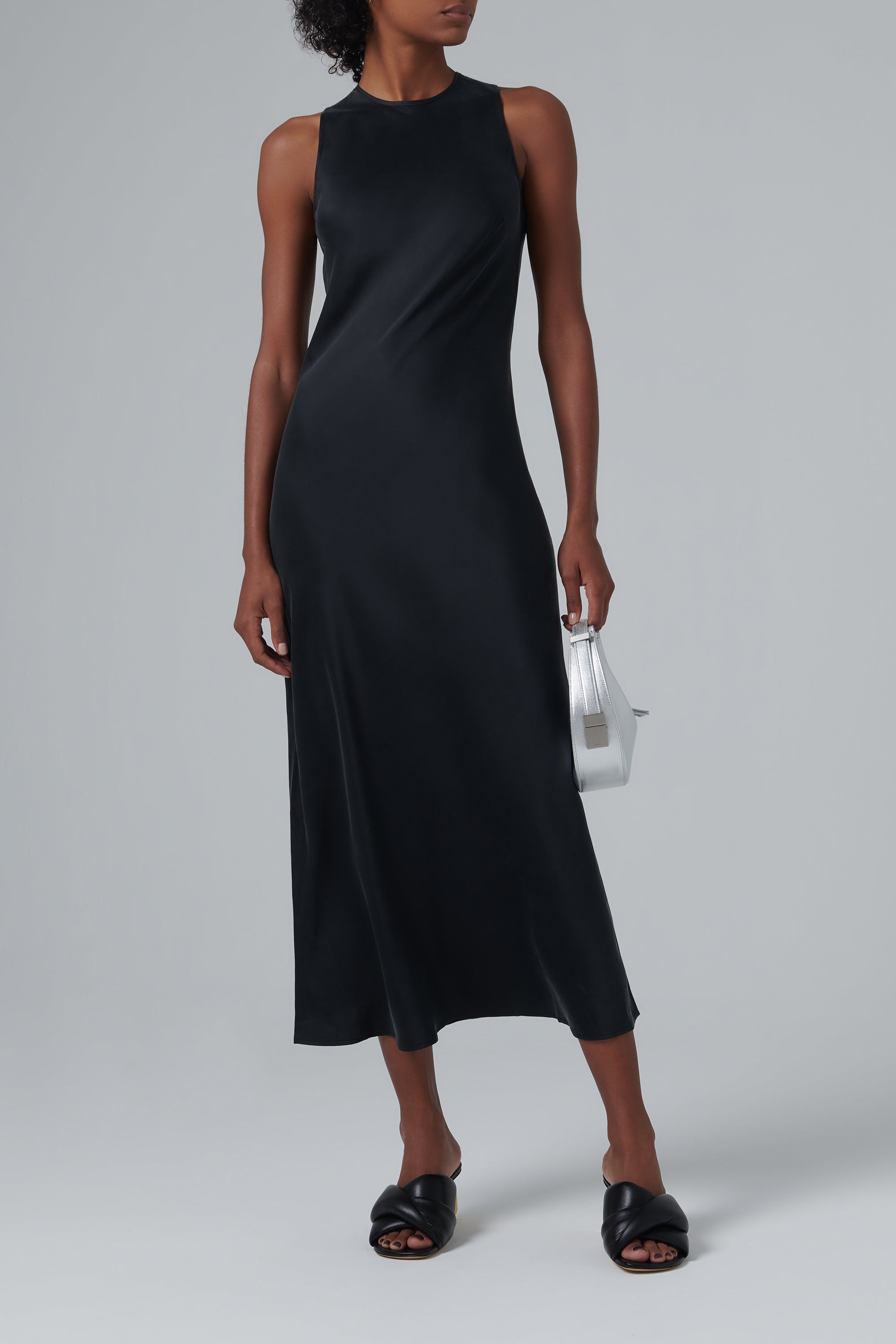 Asceno Black Valencia Silk Maxi Dress Black / L