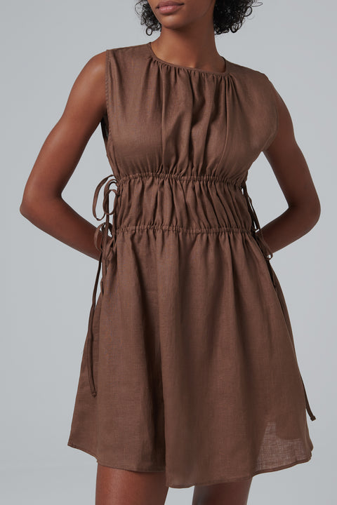 Brown Como Midi Dress