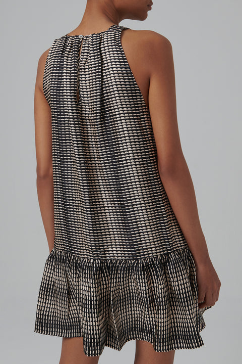 Grey Adana Mini Silk Dress