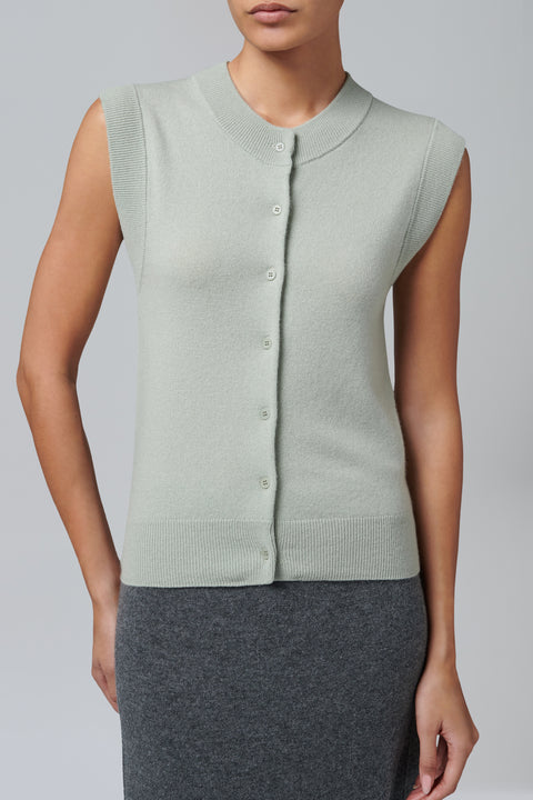 Green Moro Cashmere Knit Vest