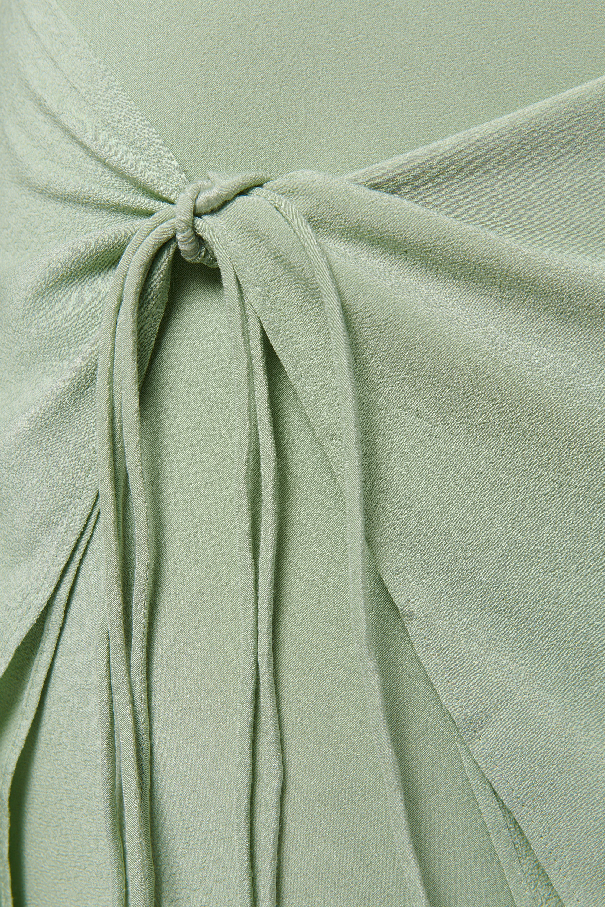 Samuel Guì Yang Green Willow Ruche Midi Dress Green / UK10