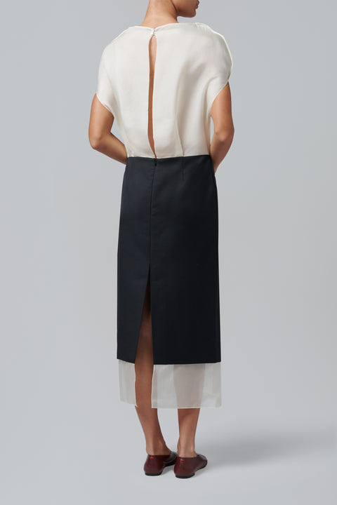 Black and White Rhea Dress