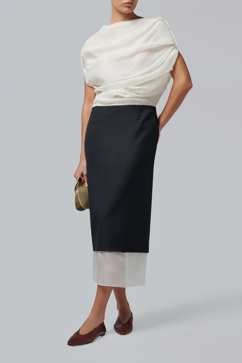 Black and White Rhea Dress