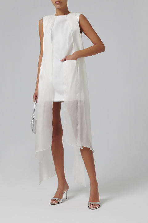 White Airy Layers Dress