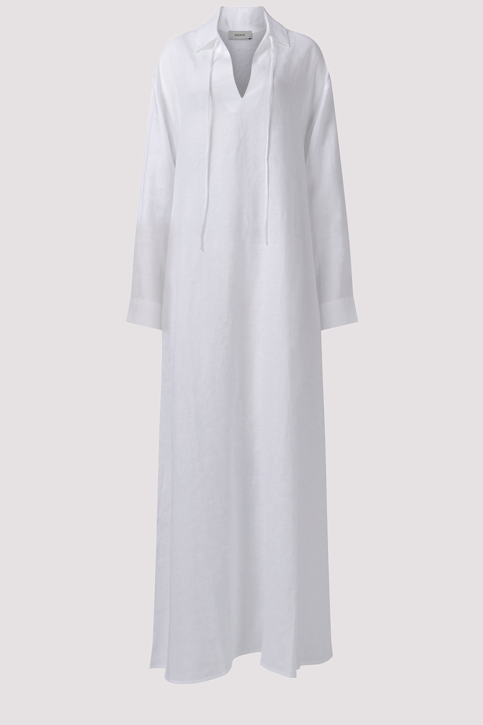 Lisbon Shirt Dress White Organic Linen - L Lisbon Shirt Dress White Organic Linen - L