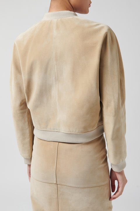 Beige Real Suede Jacket