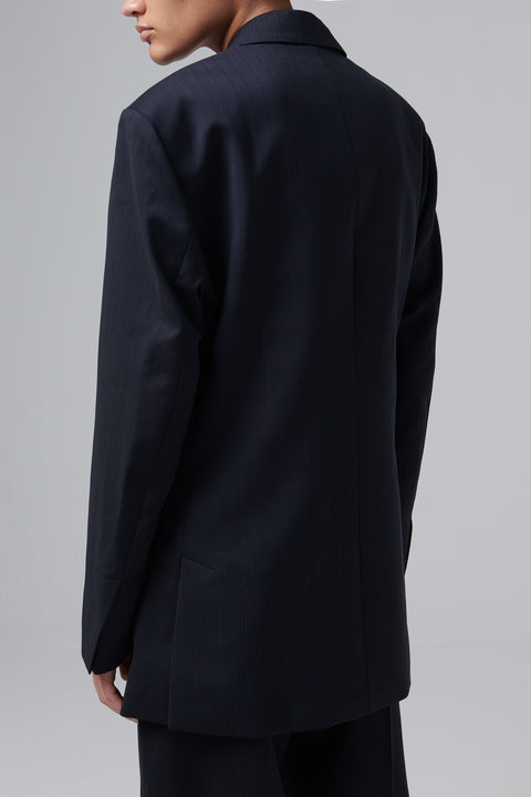 Black Overlap Blazer