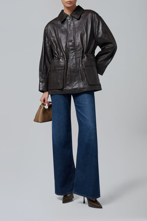 Brown Maeve Vegetal Leather Jacket