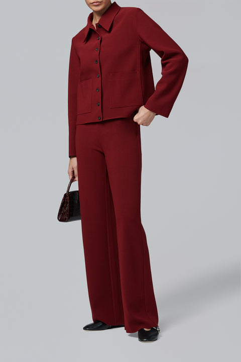Burgundy Lay3 Collared Jacket