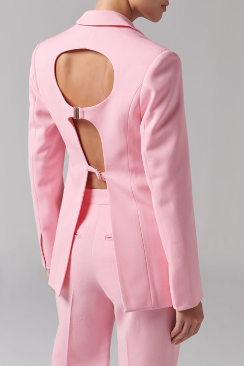 Pink Cut-out Wool Jacket