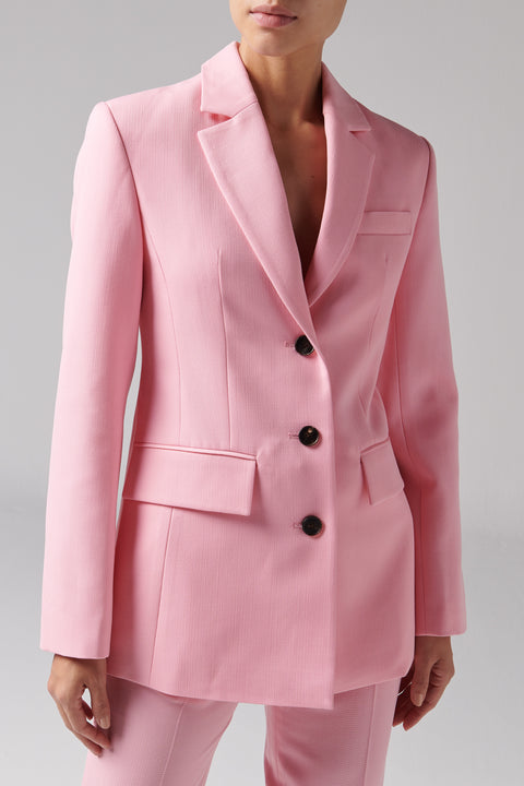 Pink Cut-out Wool Jacket