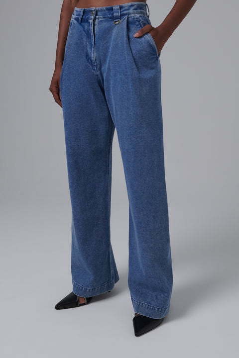 Blue Maud Wide Leg Jeans