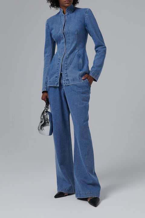 Blue Maud Wide Leg Jeans