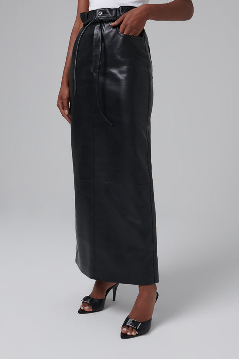 Black Kadence High Waist Midi Skirt