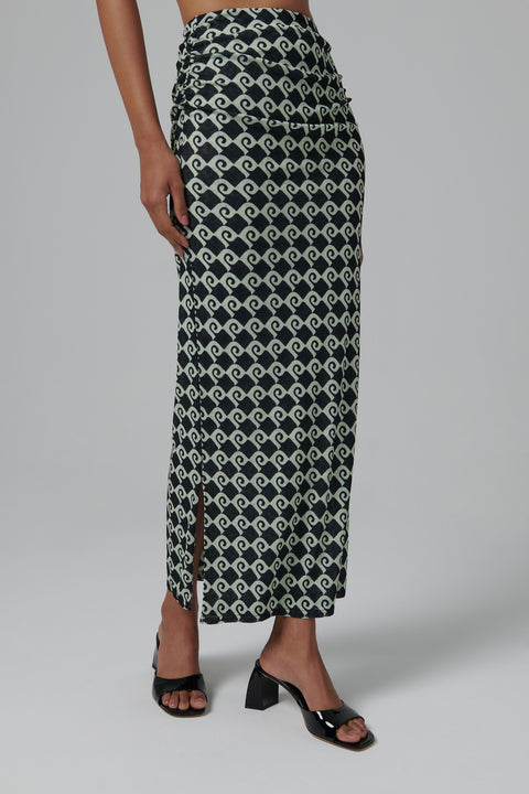 Multicoloured Norine Midi Skirt