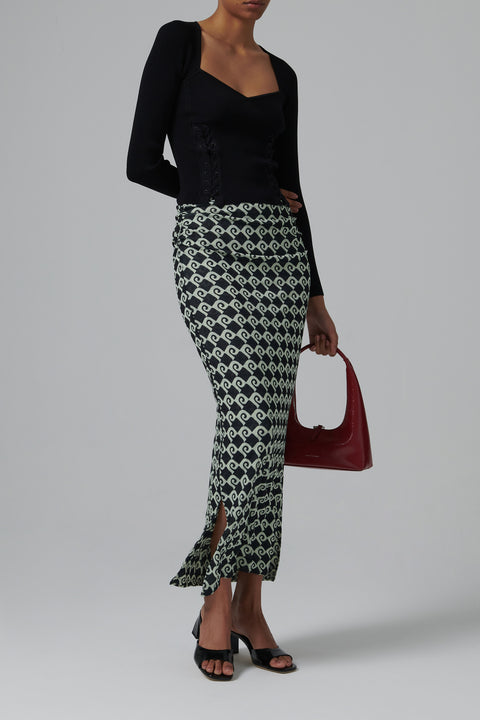 Multicoloured Norine Midi Skirt