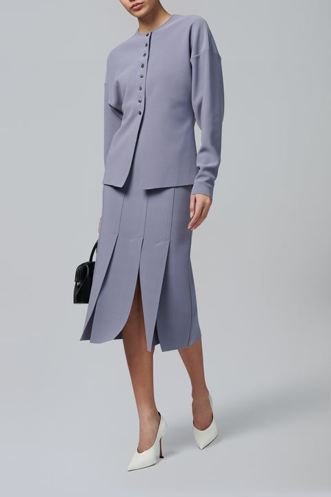 Purple Lay3 Front Slit H Skirt