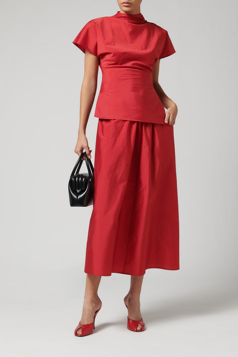 Red Willow Silk Bland Top