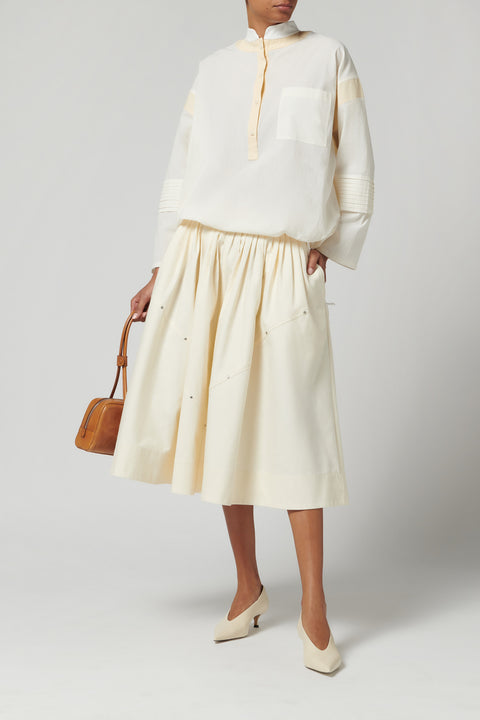 White Triangle Canvas Skirt