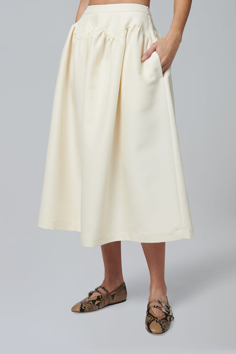 White Arc-Line Full Skirt