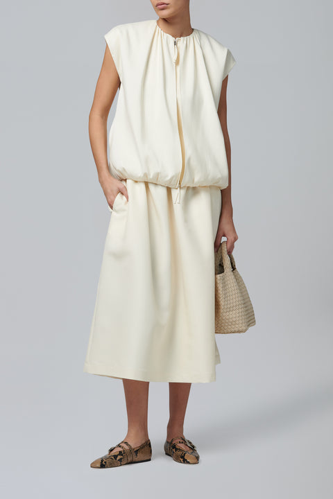 White Arc-Line Full Skirt