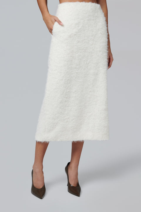 White Selah Midi Skirt