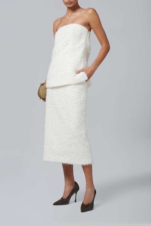 White Selah Midi Skirt