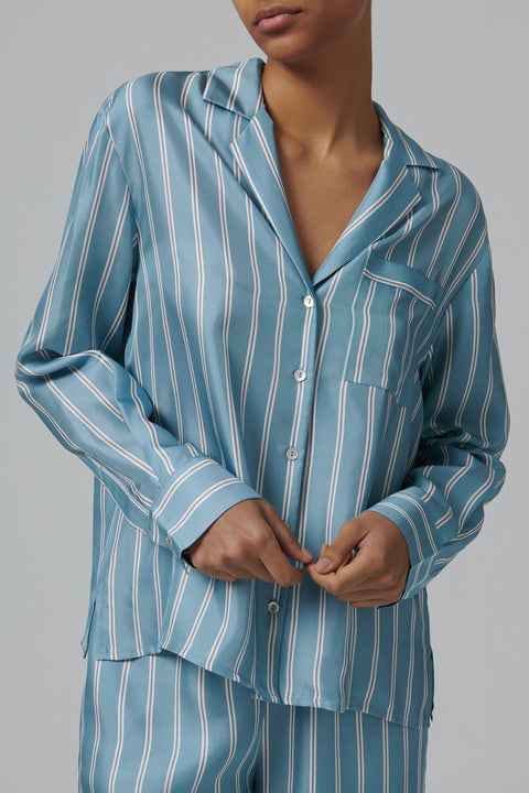 Blue Cabra Silk Shirt