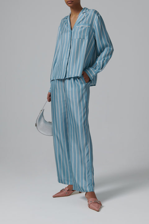 Blue Cabra Silk Shirt