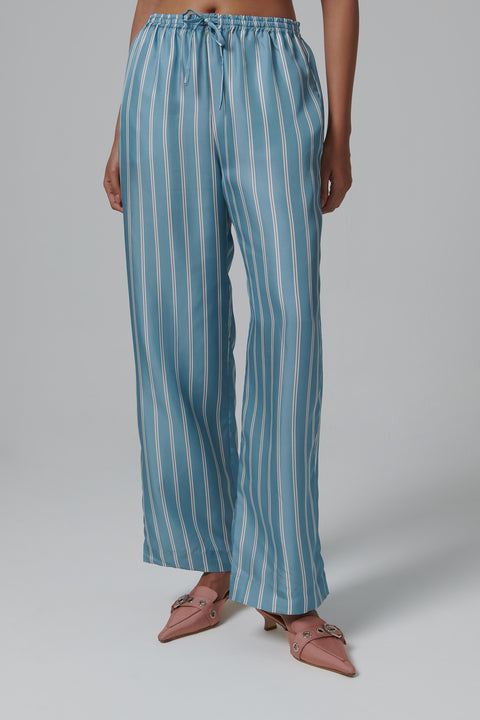Blue Aurelia Silk Pants
