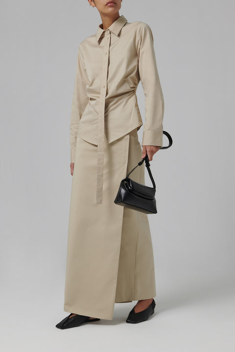 Beige Deconstructed Shirt