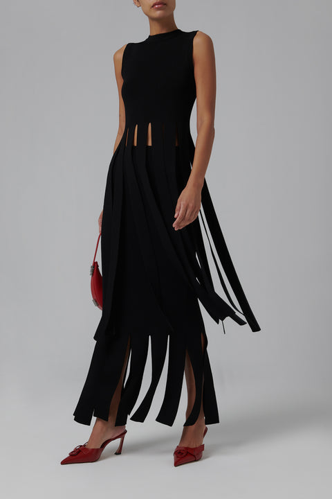 Black Pleat Around Top