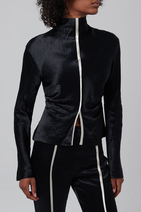 Black Domini Turtleneck Top