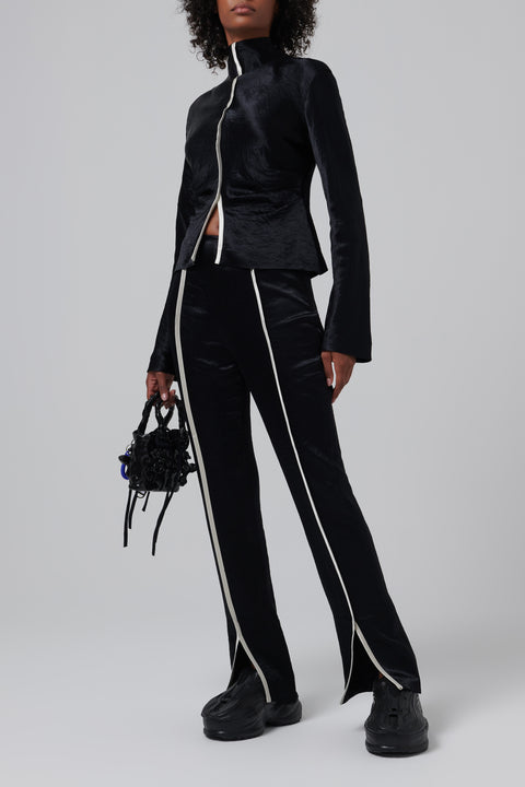 Black Domini Turtleneck Top