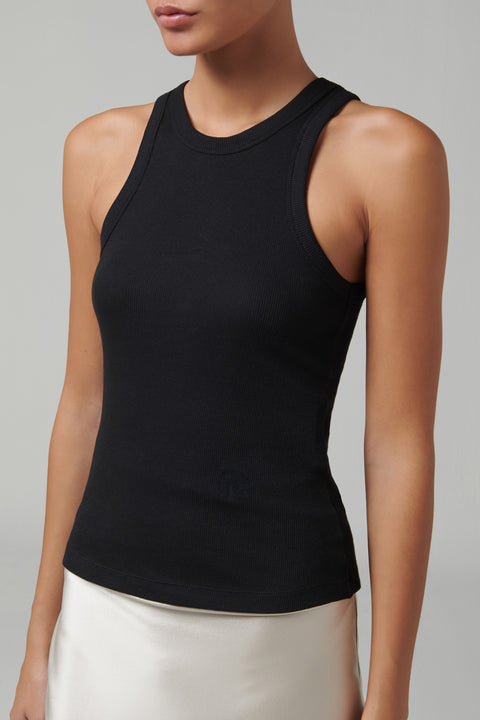 Black Slim Fit Tank Top