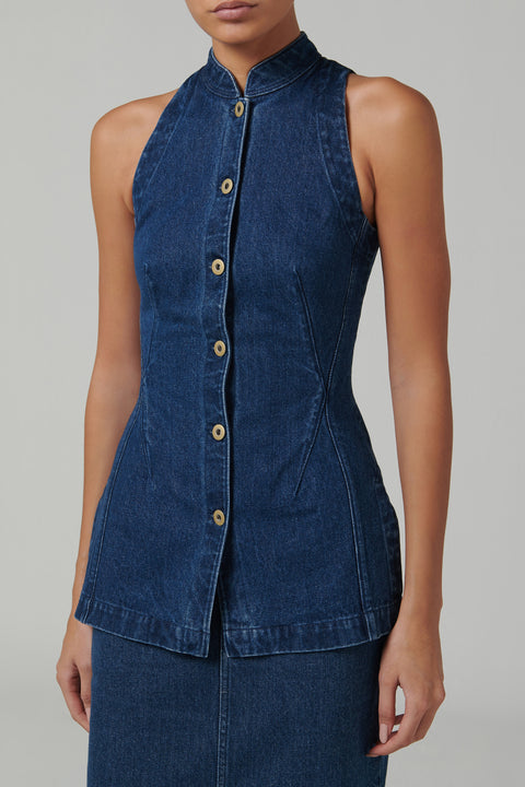 Blue Lee Denim Waistcoat