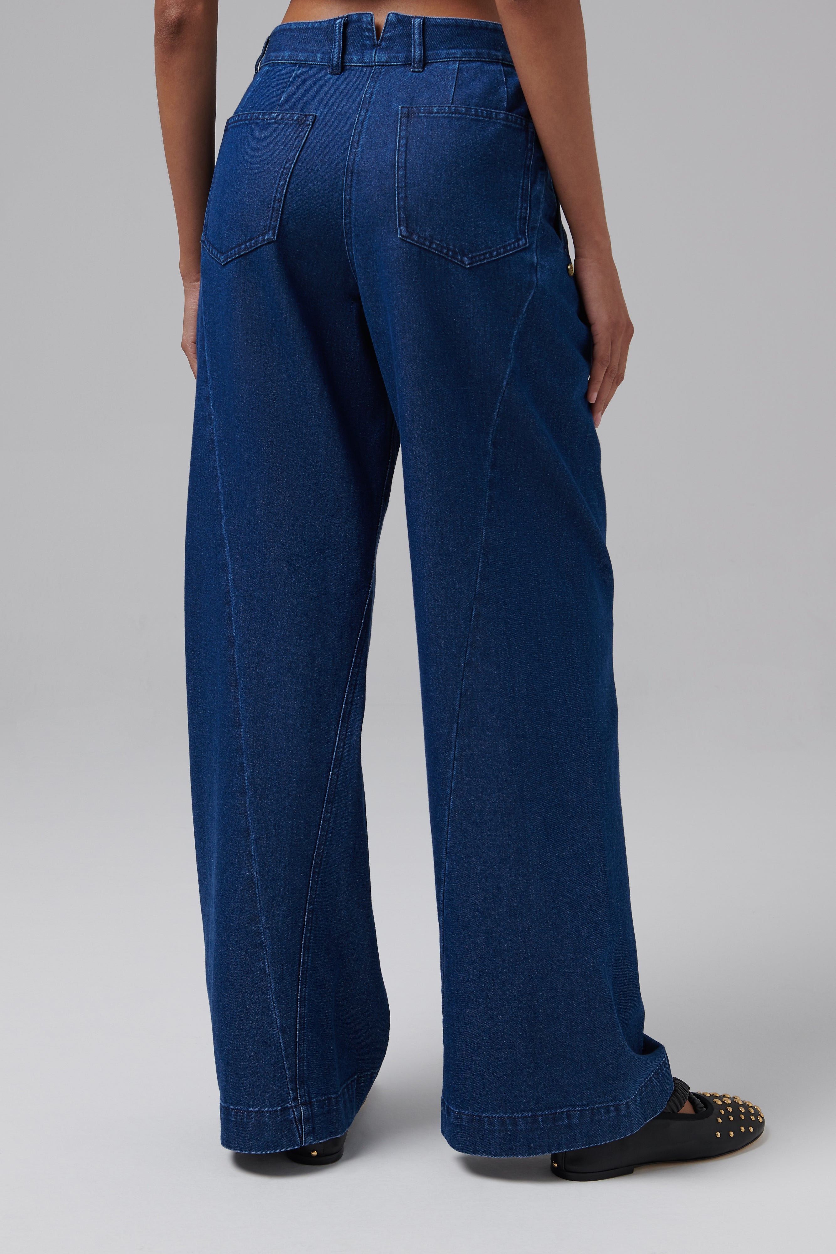 Blue Maud Wide-Leg Jeans